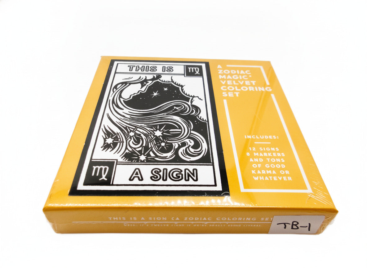 TB-1 Zodiac Magic Velvet Coloring Set with 12 Signs and 8 Markers - Danisak
