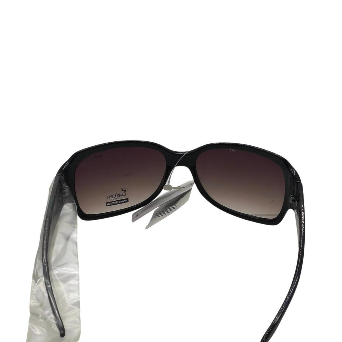 631 Diamond Eyewear black sunglasses with rhinestones and gray gradient lenses - Danisak