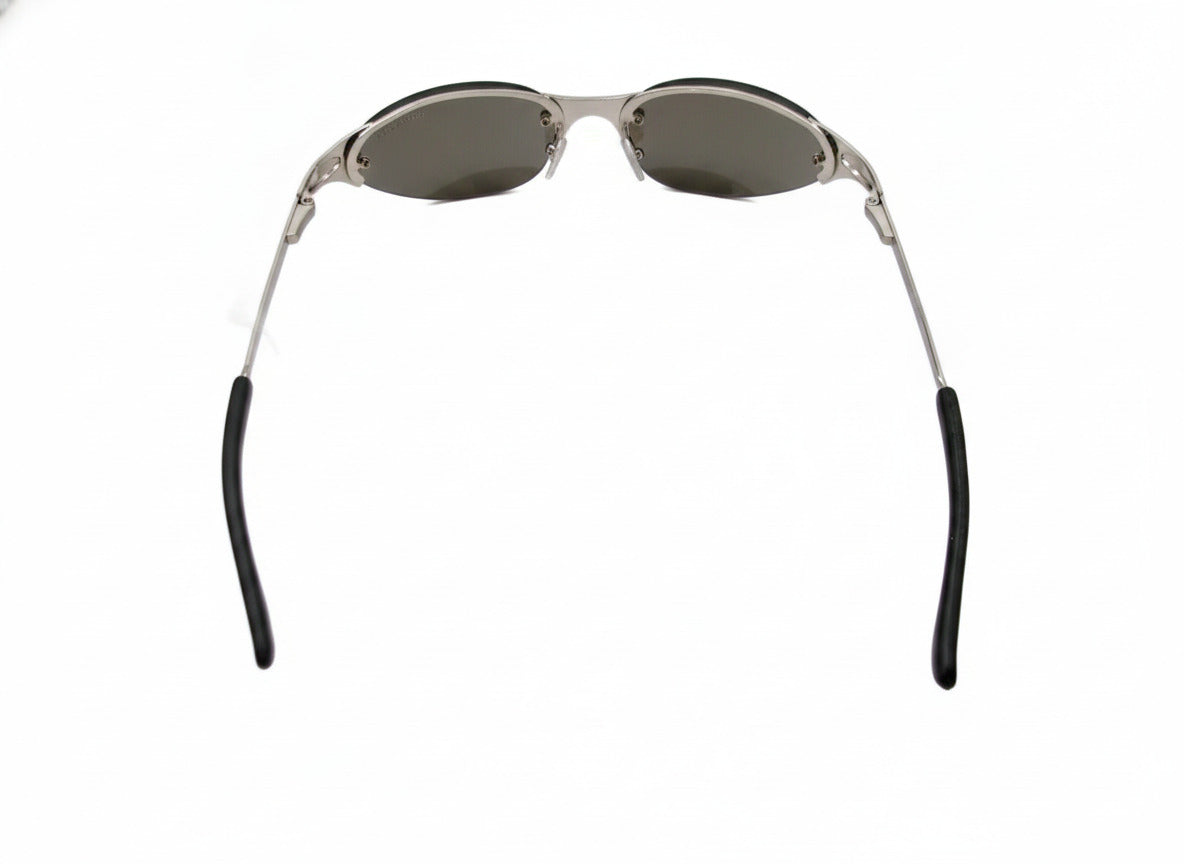 723 Xsportz Men's Blue Mirrored Lens Sunglasses with Silver Frame - Danisak
