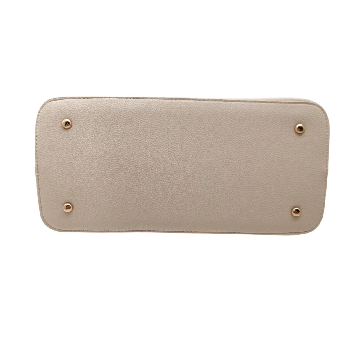 Beige Faux Leather 3-Piece Handbag Set with Shoulder Strap