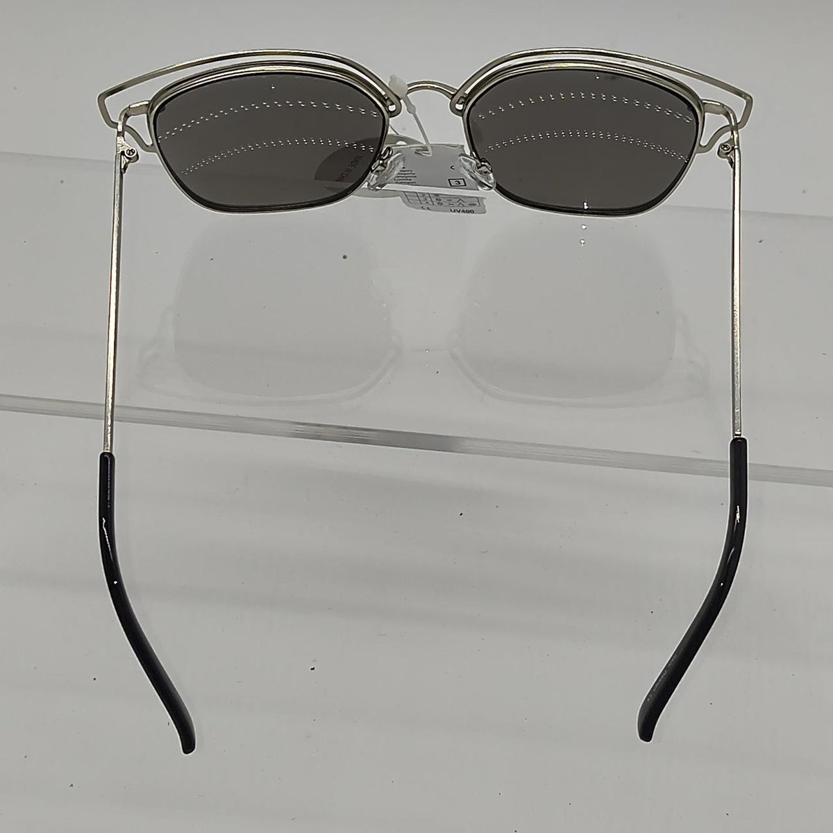 #132 Silver metal frame sunglasses with gray lenses #metal #retro - Danisak