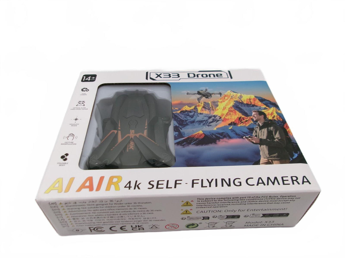 Dr1 X33 AI Air 4K Self-Flying Camera Drone with Dual Camera and Gesture Control