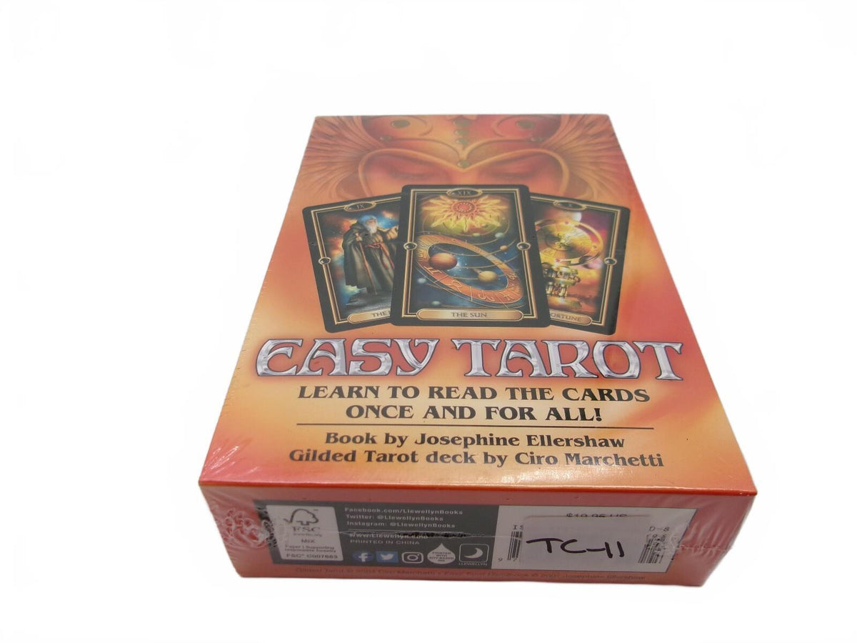 TC-11 Easy Tarot Kit with Gilded Tarot Deck and Instruction Book by - Danisak