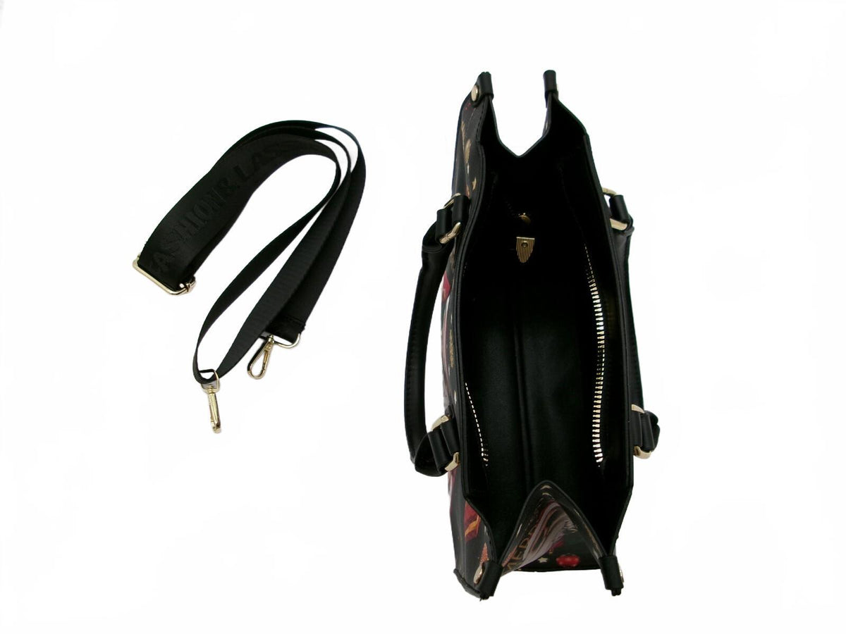 Isabelle Navy Structured Top Handle Shoulder Bag