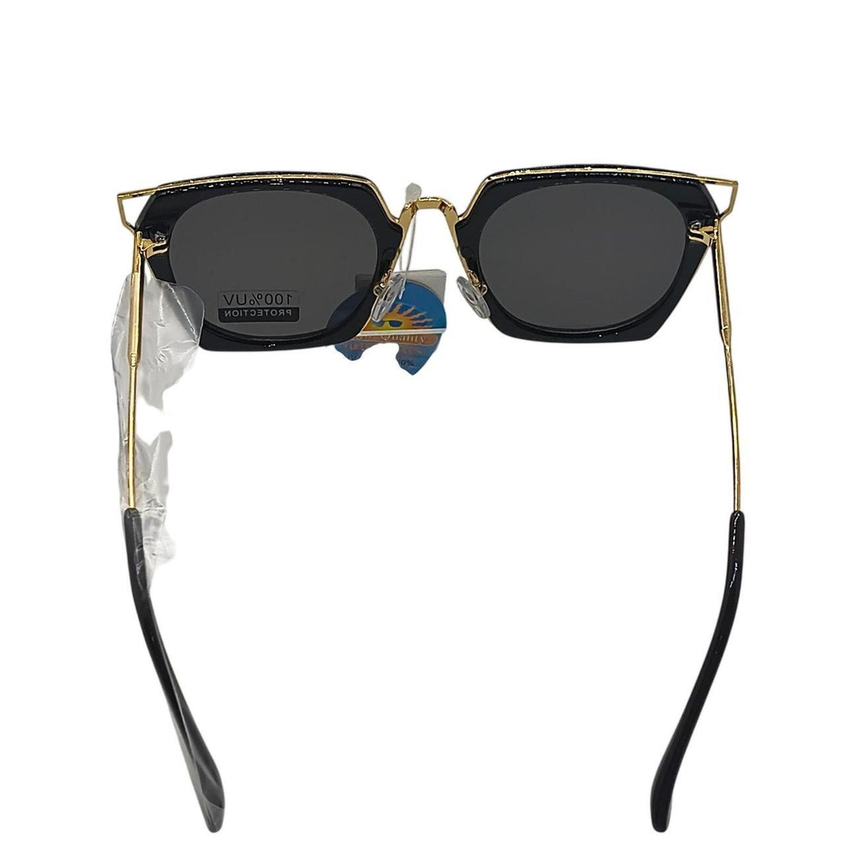 322 Black/gold square sunglasses with gold accents - Danisak