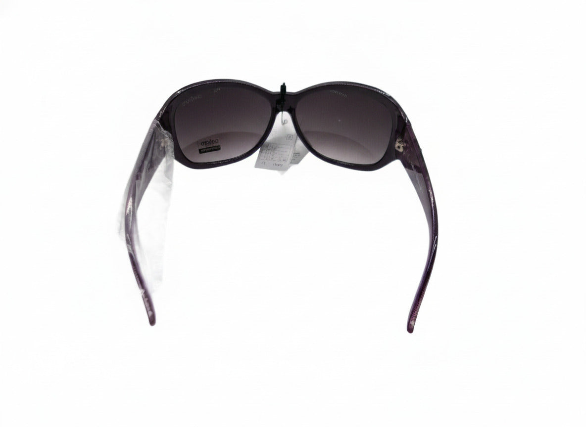 701 Dalia Inspired Women's Purple Oversized Sunglasses with Floral Detail - Danisak