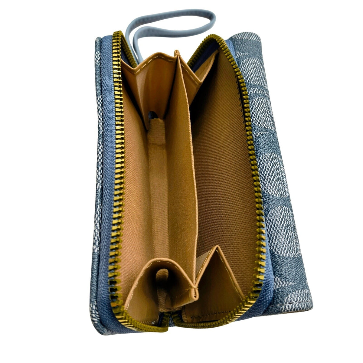 Blue 2-in-1 Monogram Satchel and Matching Wallet Set