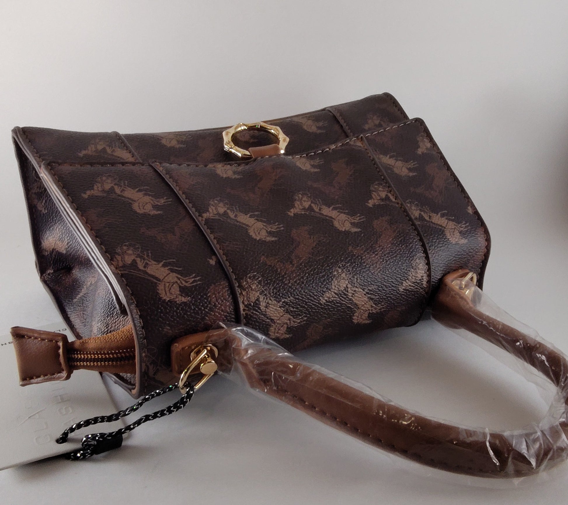 Brown Monogram Flap Satchel – Chic, Elegant, and Timeless P 404 BR - Danisak