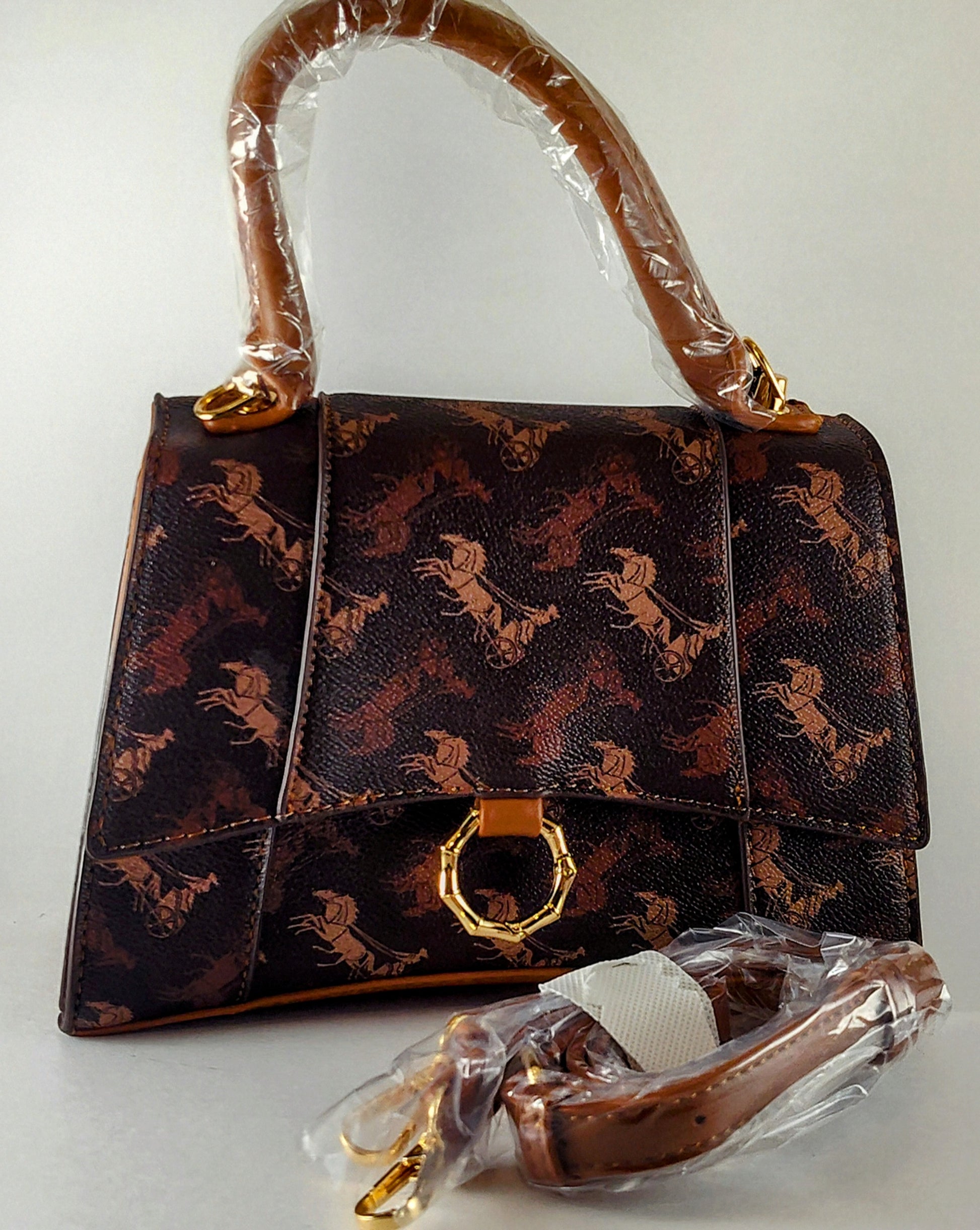 Brown Monogram Flap Satchel – Chic, Elegant, and Timeless P 404 BR - Danisak
