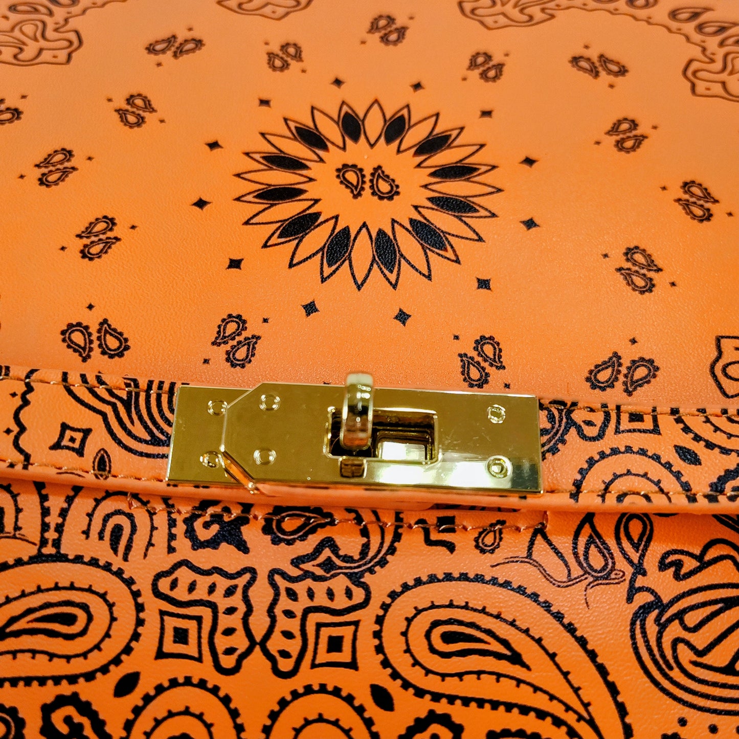 Neon Orange "Cosmic Ember" Bandana Tote – Bold & Wild P 120 - Danisak