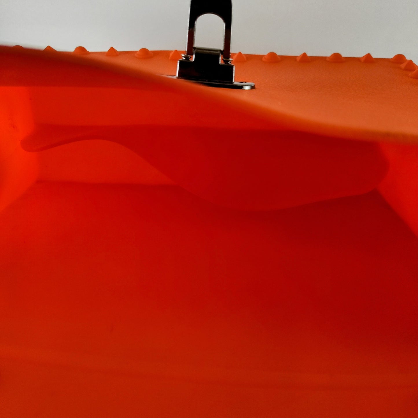 Orange Rivet Studded Jelly Satchel Bag – Chic, Bold, and Versatile P 403
