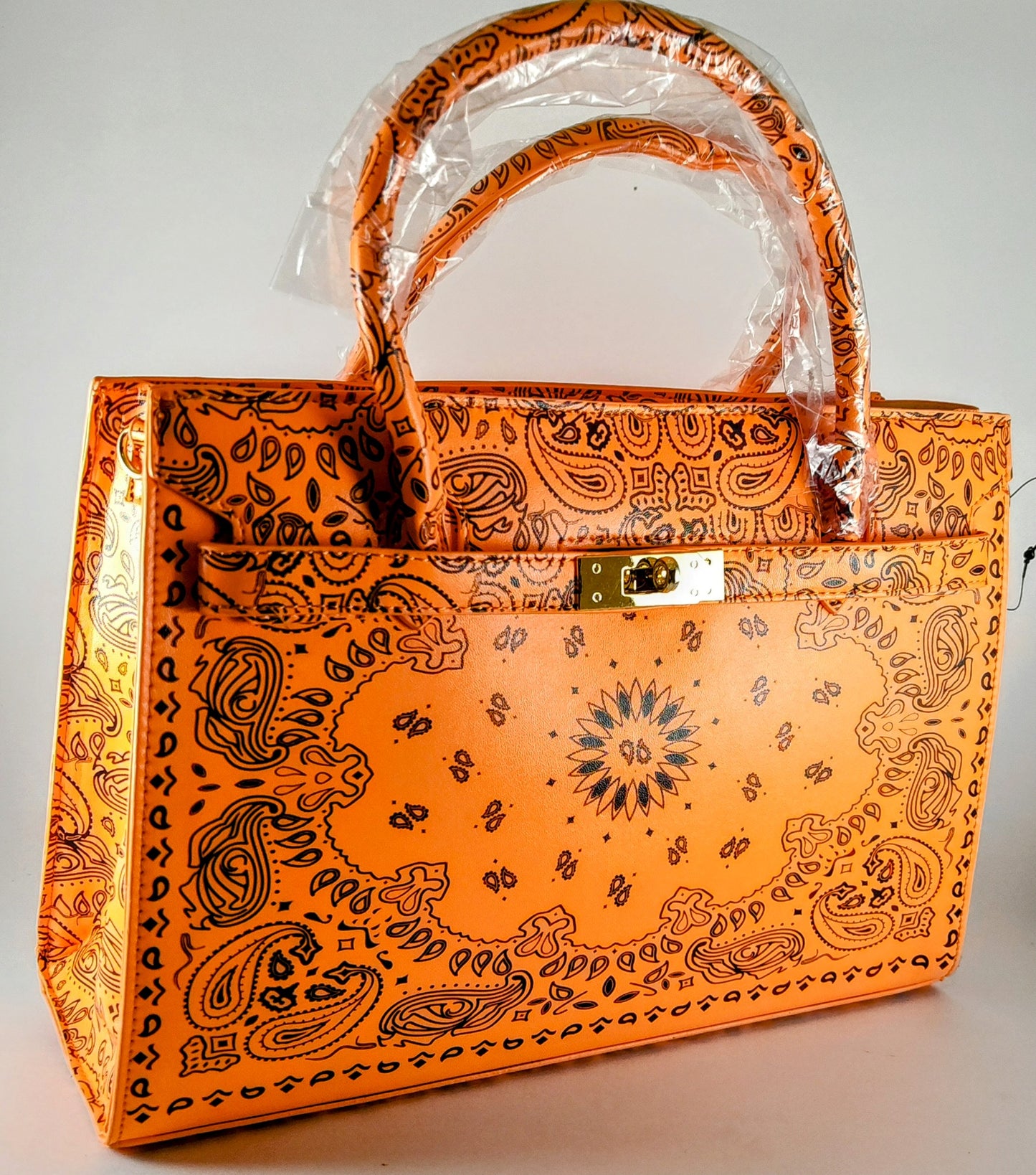 Neon Orange "Cosmic Ember" Bandana Tote – Bold & Wild P 120 - Danisak