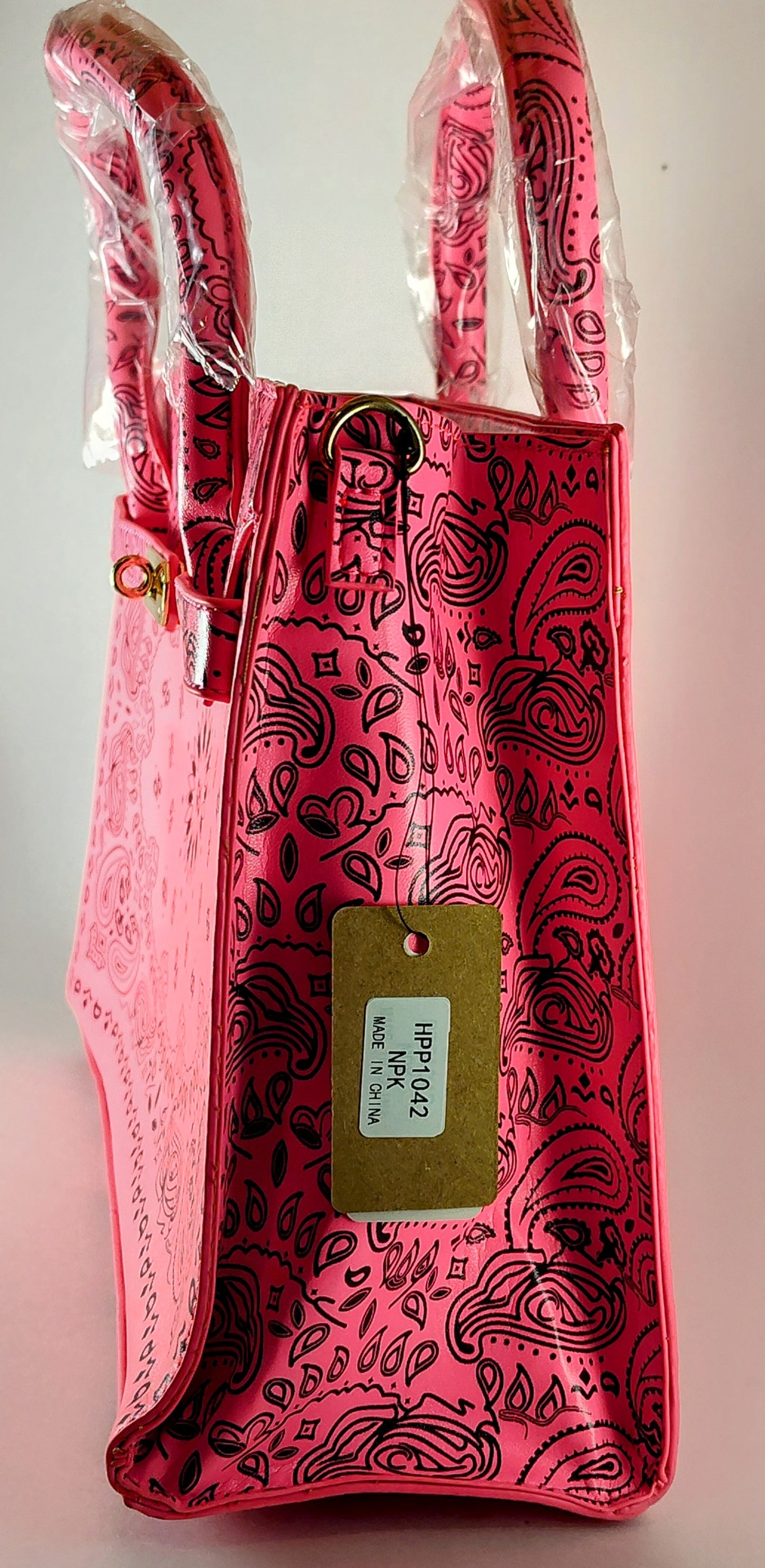 Neon Pink "Boho Blossom" Bandana Tote – Funky & Fierce P 119 - Danisak
