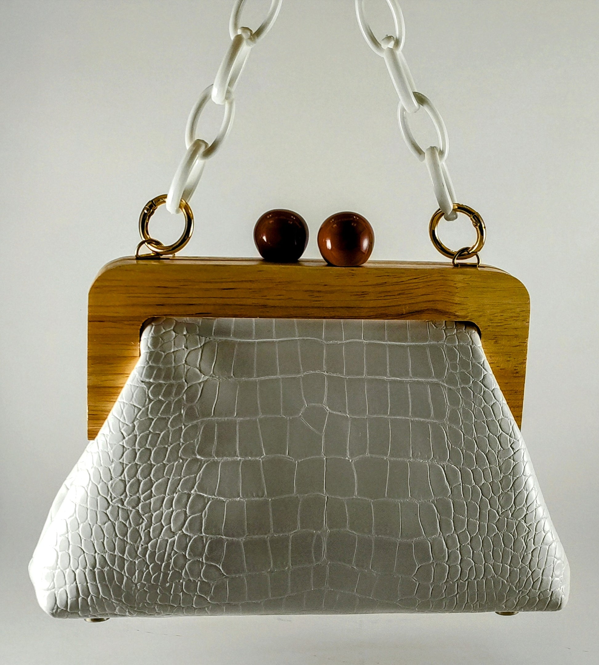 Luxe Satin Gathered Purse – Ivory Elegance P 402 - Danisak