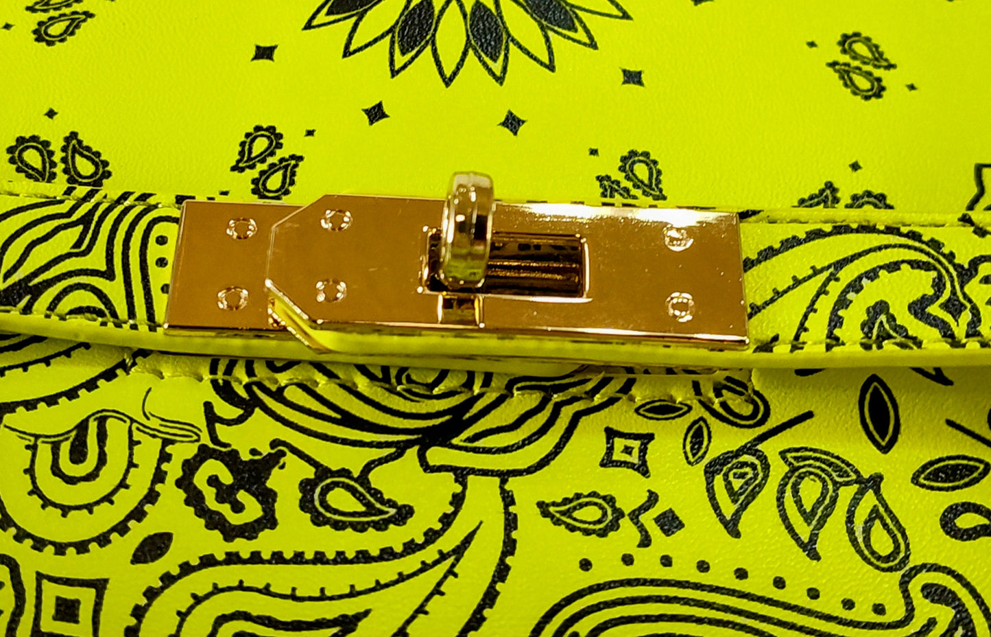 Neon Yellow "Sunshine Groove" Bandana Tote – Radiant & Free-Spirited P 118 - Danisak