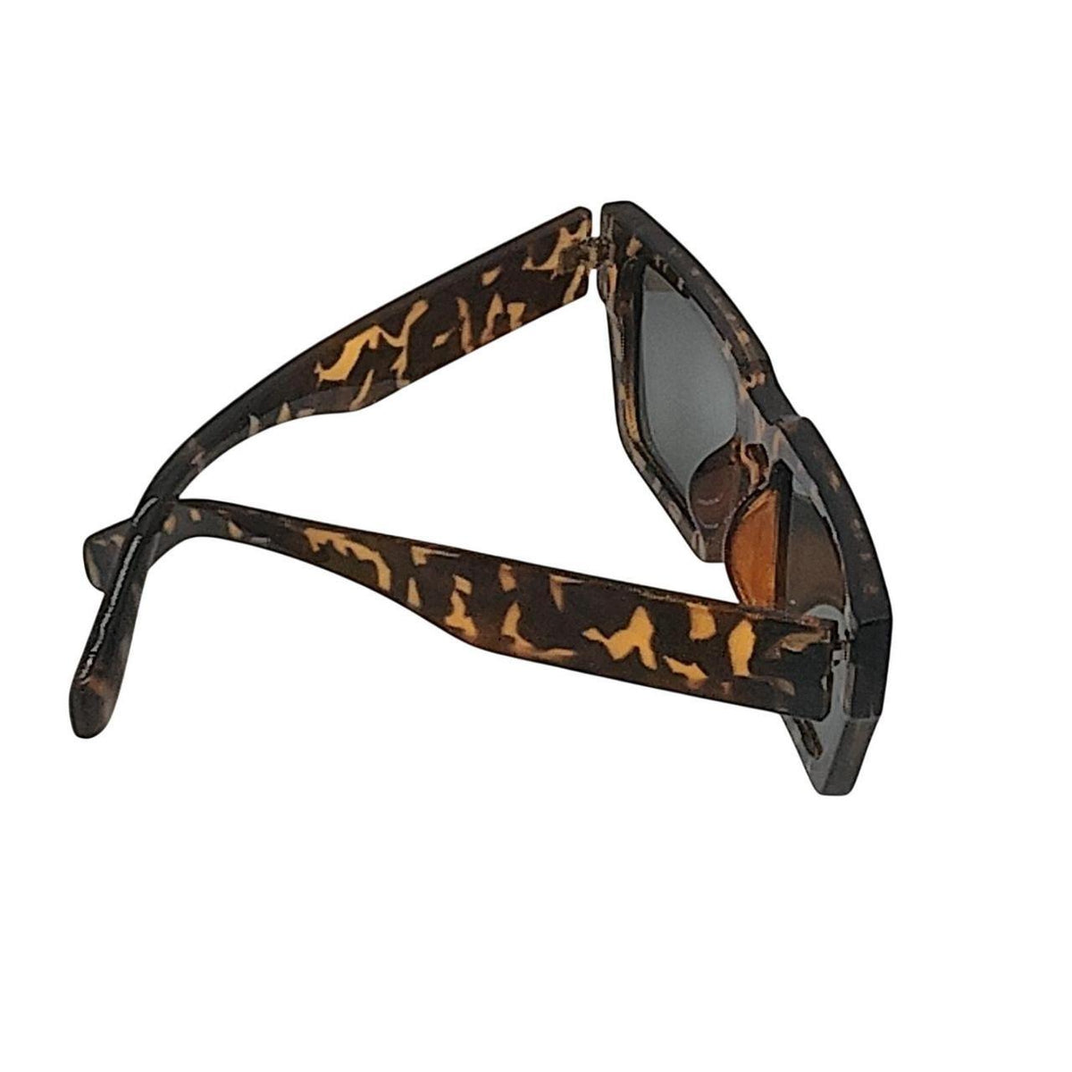 Chunky Tortoise Shell Geometric Sunglasses | Retro Indie Square Shades - Danisak