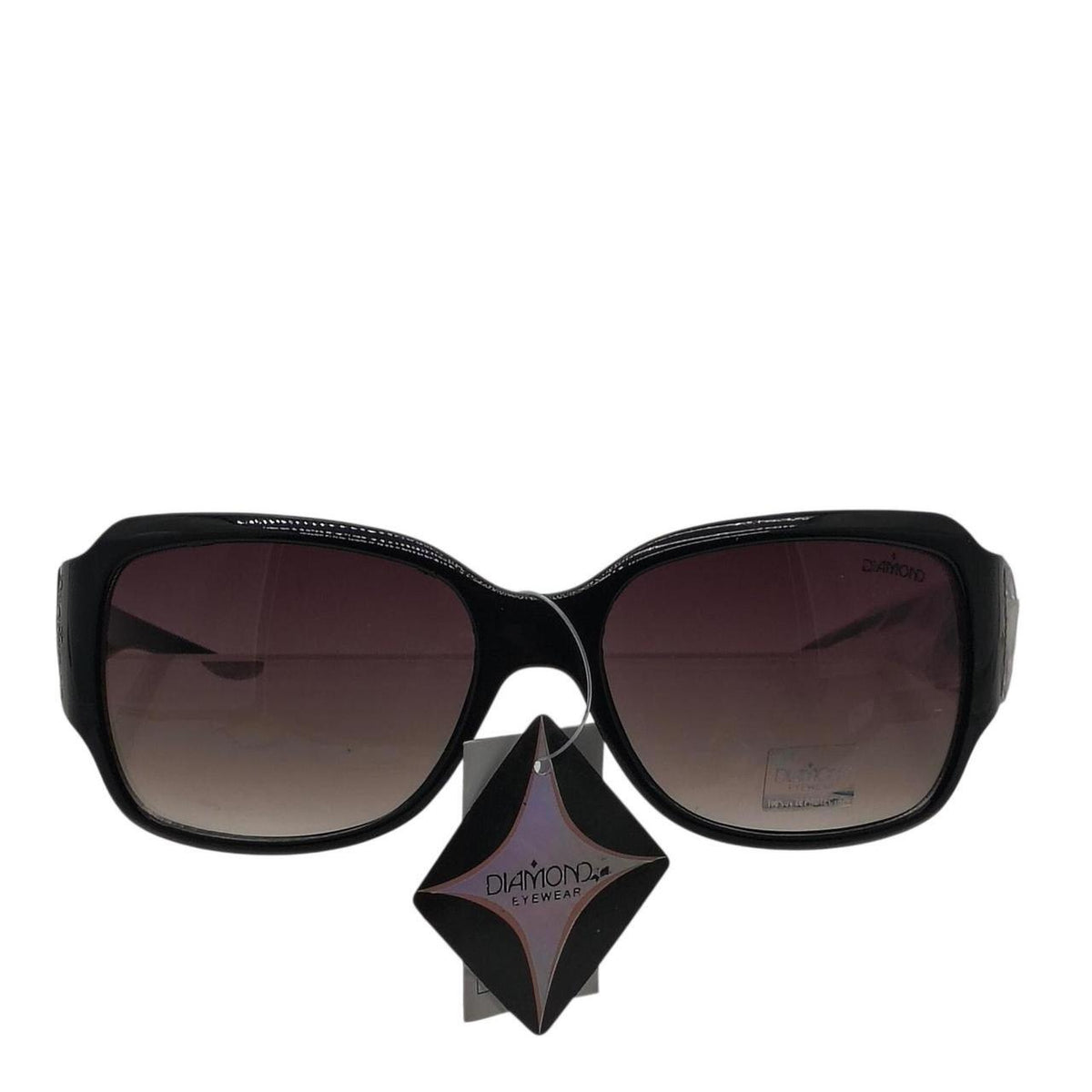 631 Diamond Eyewear black sunglasses with rhinestones and gray gradient lenses - Danisak