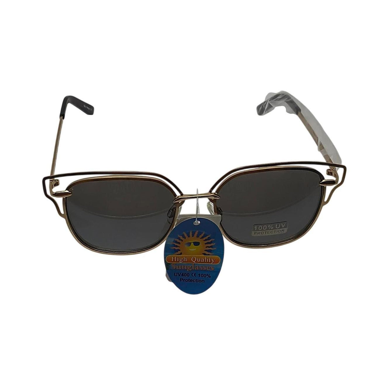 327 Gold metal frame sunglasses with gray lenses - Danisak