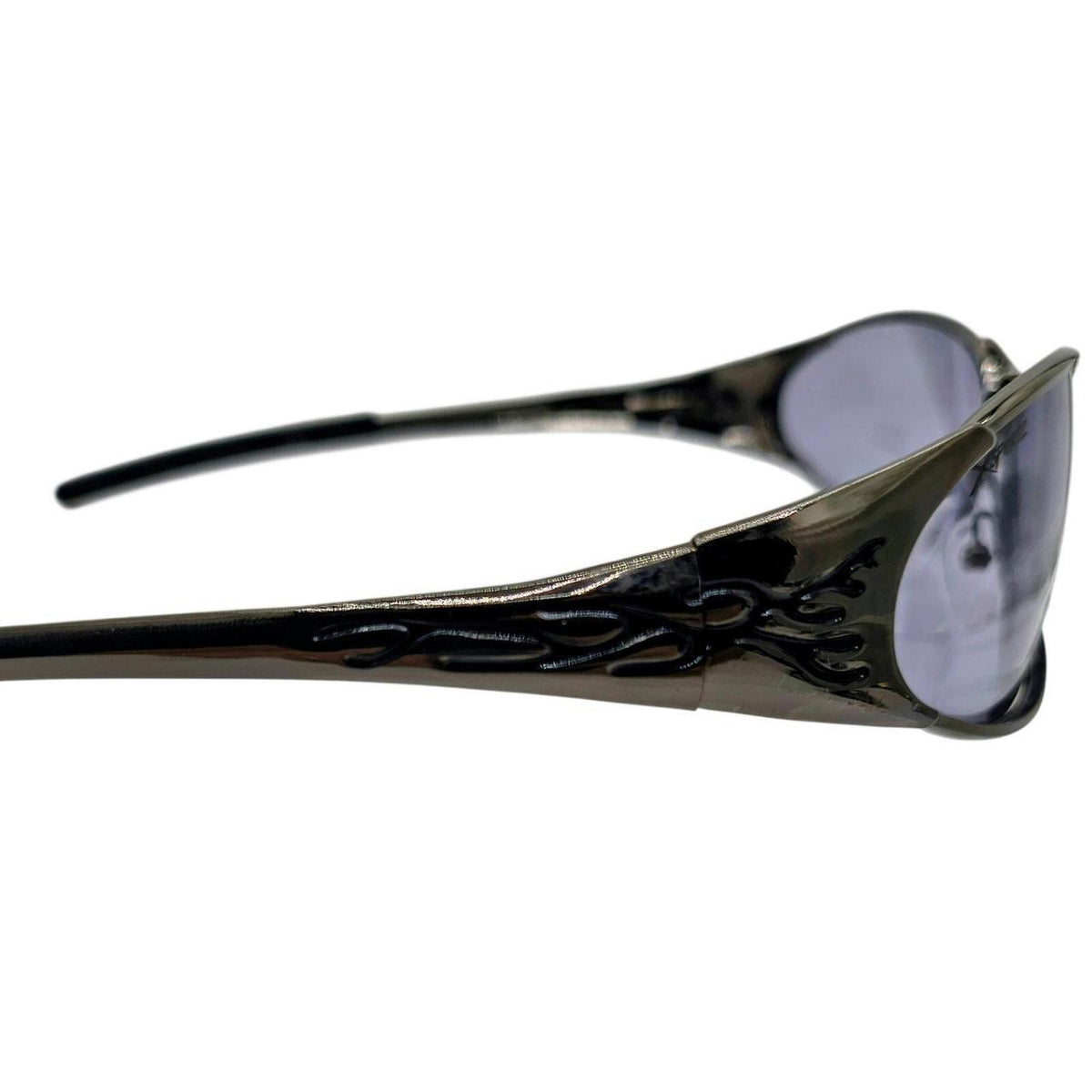 432 Black Xsport sunglasses with flame design on the arms - Danisak