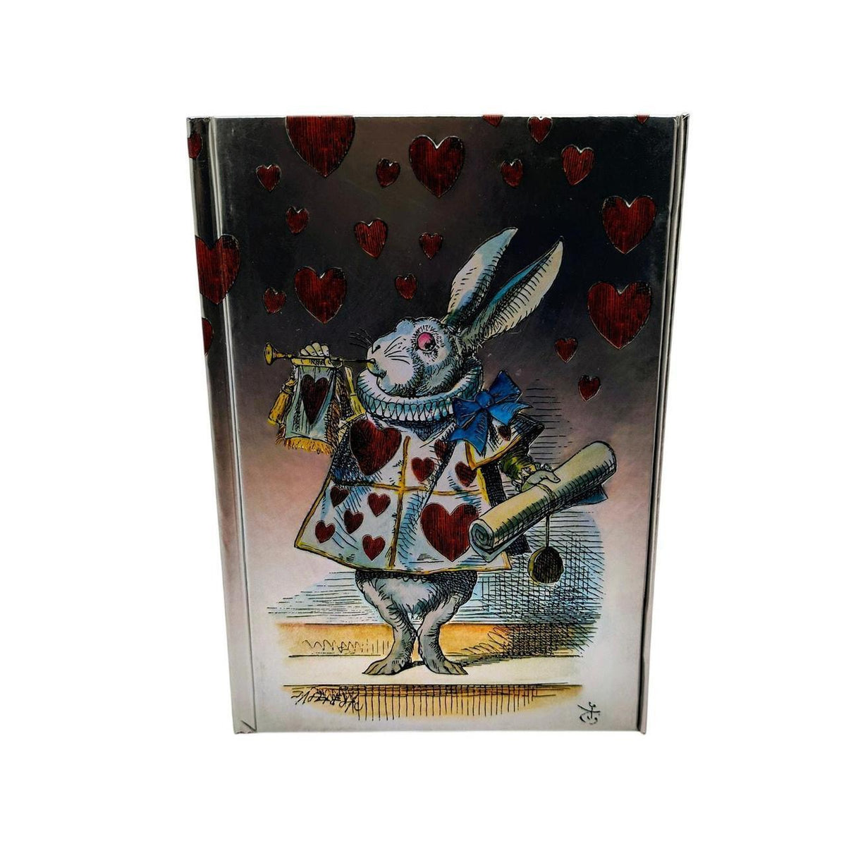 NewWithTags White Rabbit Alice in Wonderland Foil Stamped Journal with Magnetic - Danisak