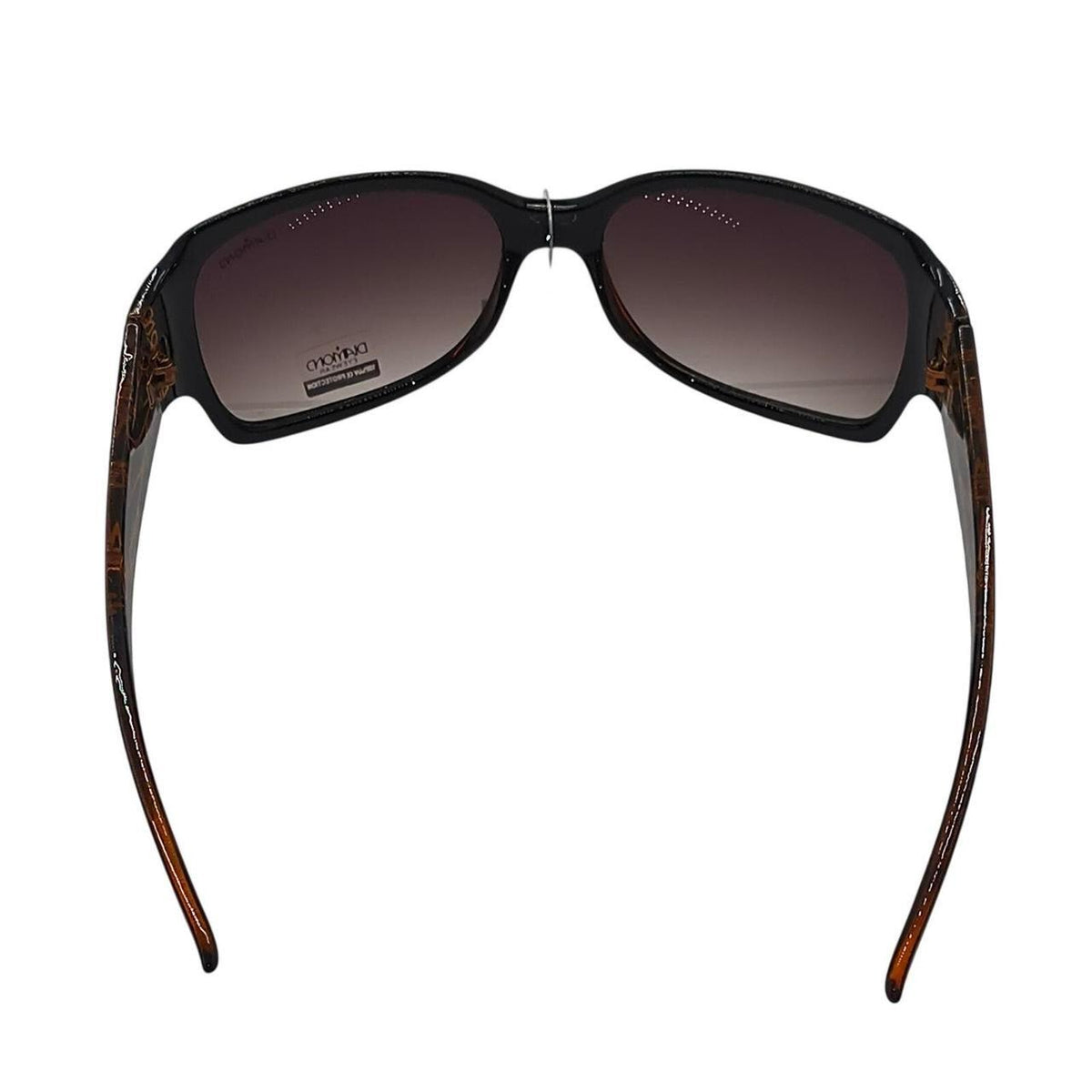 Diamond Eyewear sunglasses with gold branch-like design and rhinestones