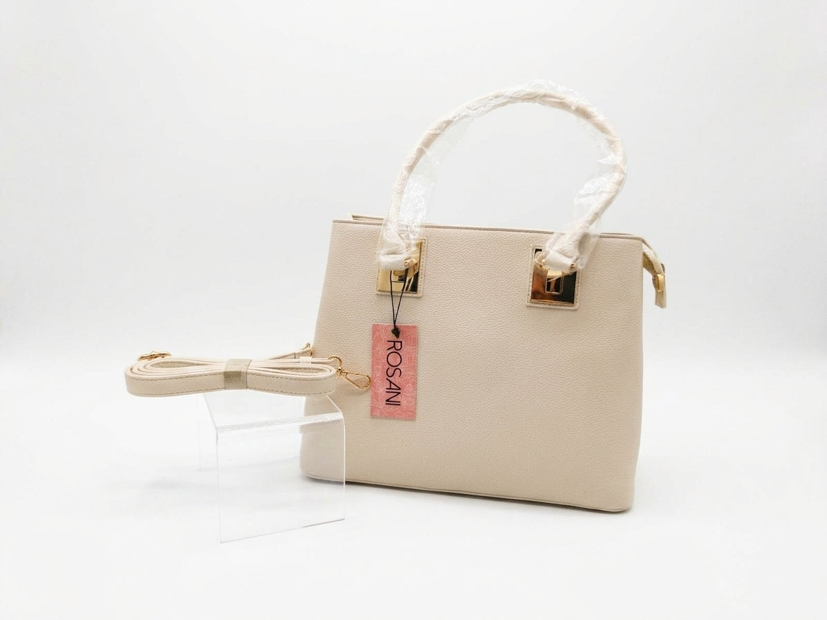 ROSANI Structured Top Handle Tote Bag with Detachable Strap