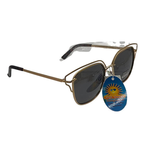 327 Gold metal frame sunglasses with gray lenses - Danisak