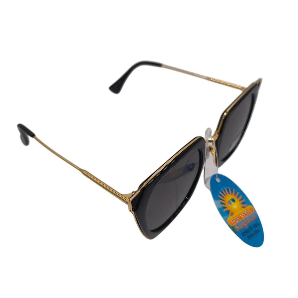 Black & gold sunglasses with gold accents - Danisak