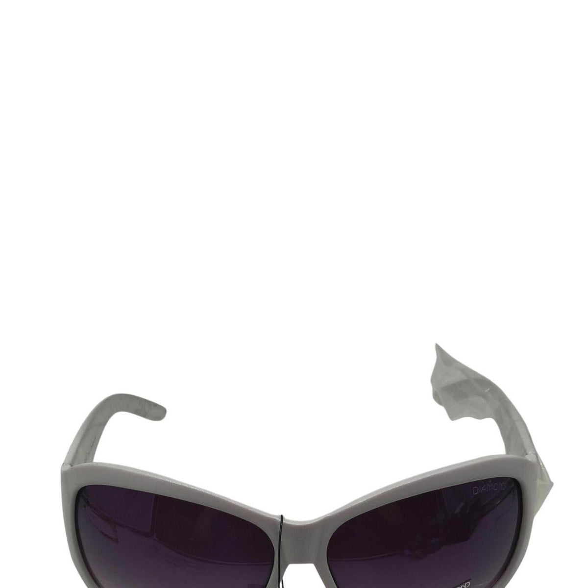 663 Diamond Eyewear white sunglasses with pink floral design on the arm - Danisak