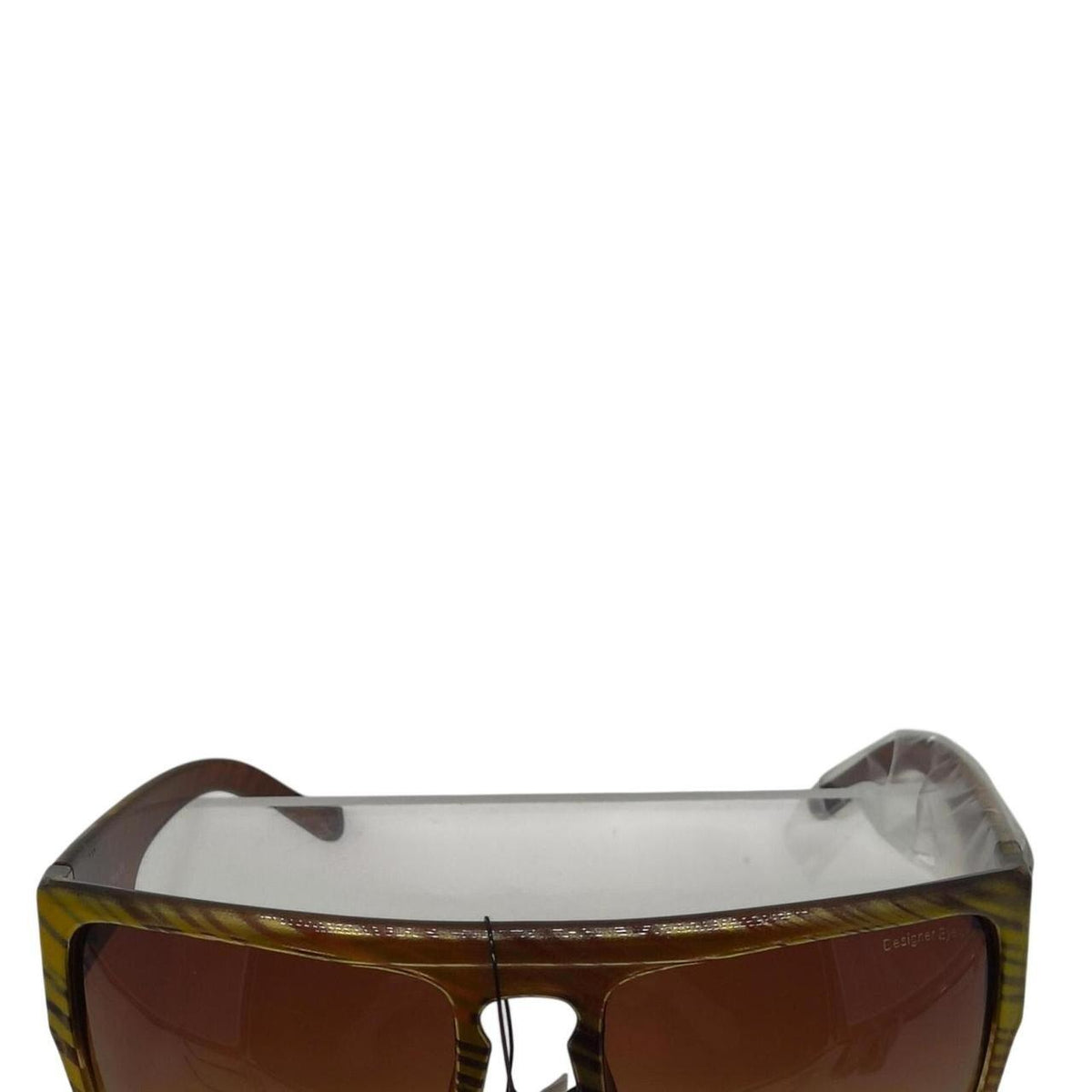 632 Designer Eyewear sunglasses with yellow and brown striped pattern - Danisak