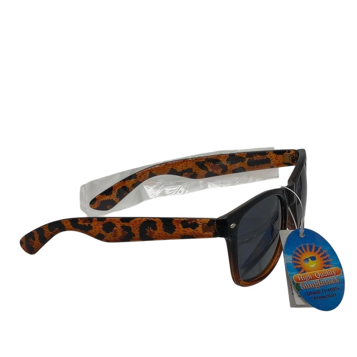 Leopard print sunglasses with black and brown tortoiseshell pattern - Danisak