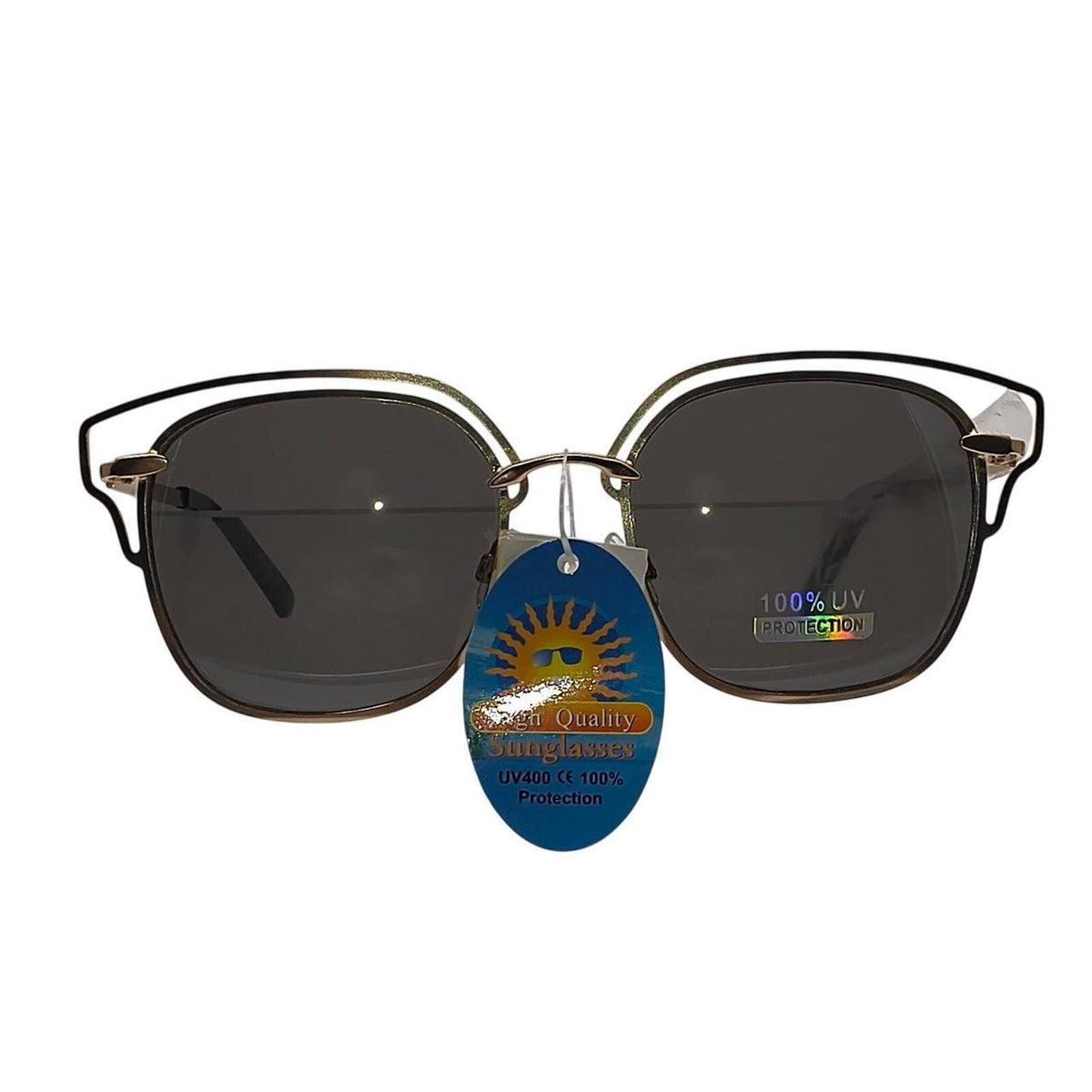 327 Gold metal frame sunglasses with gray lenses - Danisak