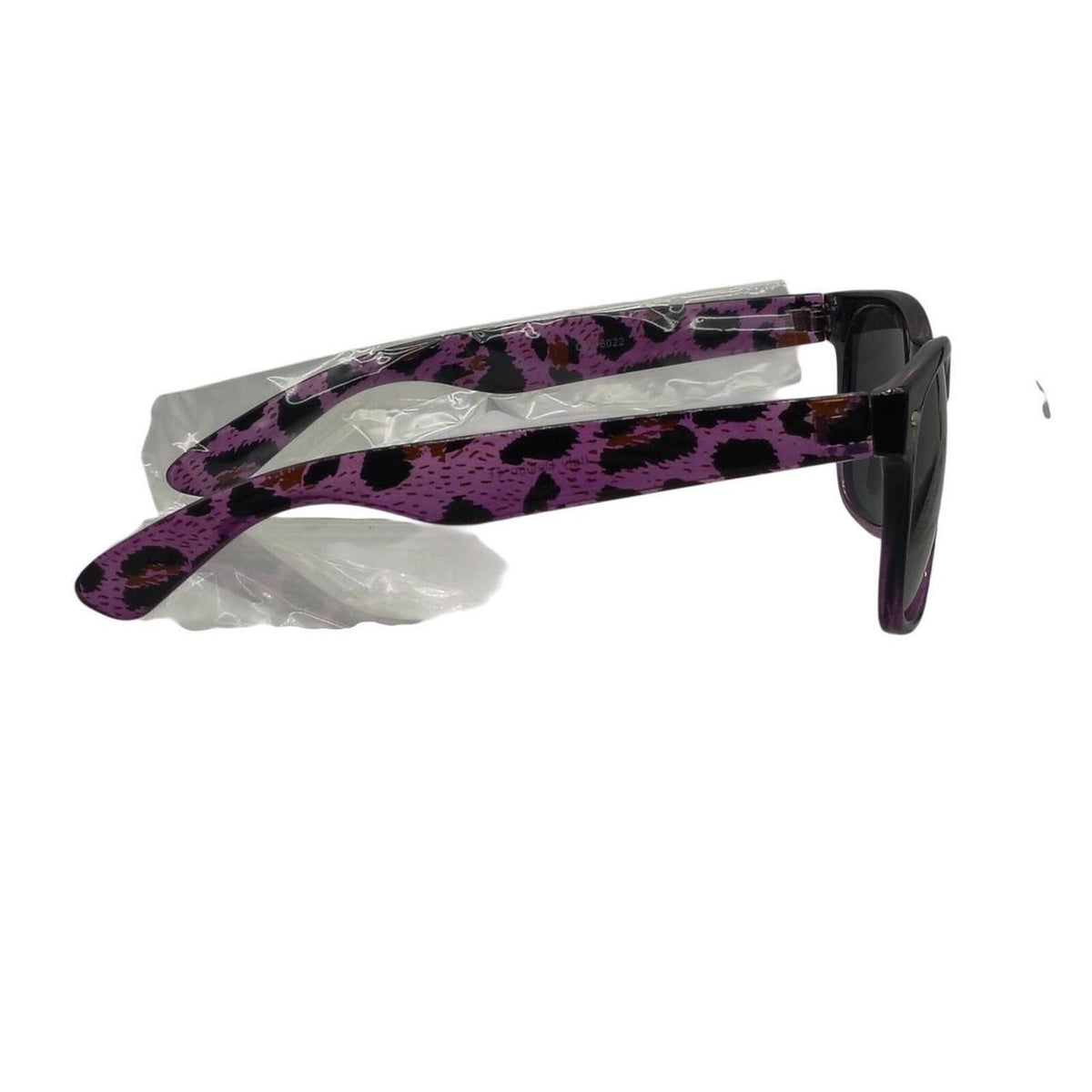 Purple leopard print sunglasses with black accents - Danisak