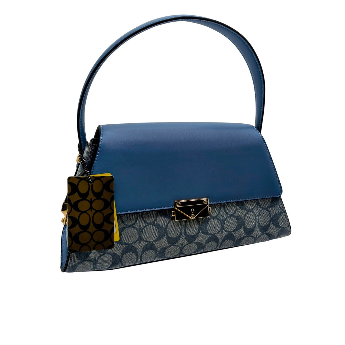 Blue 2-in-1 Monogram Satchel and Matching Wallet Set