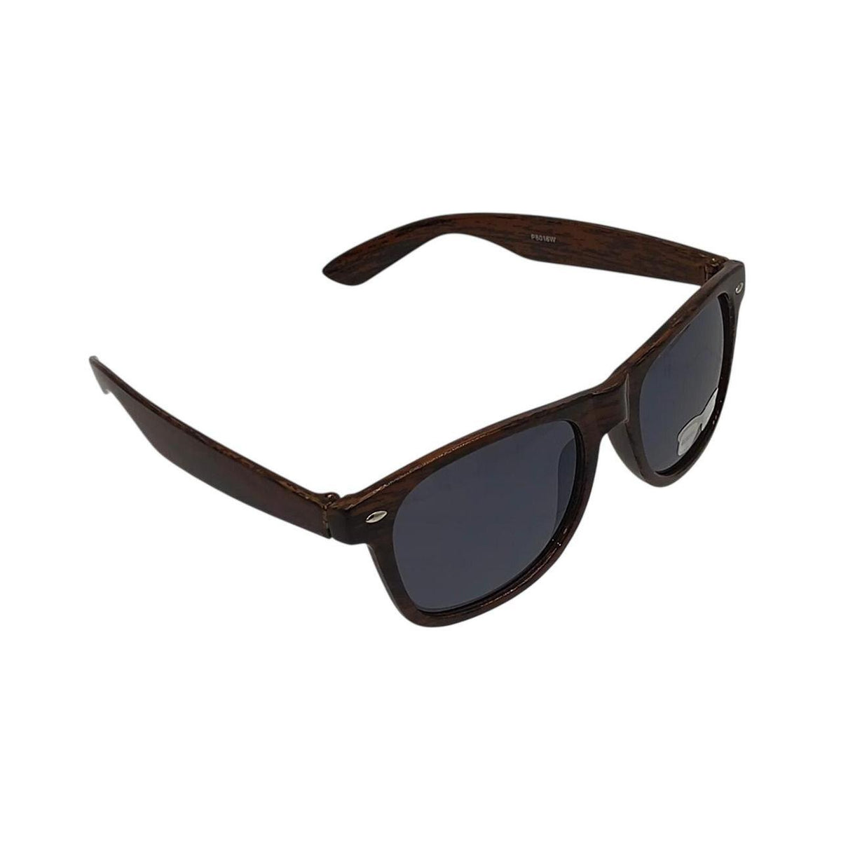 Brown wood grain sunglasses with dark gray lenses - Danisak