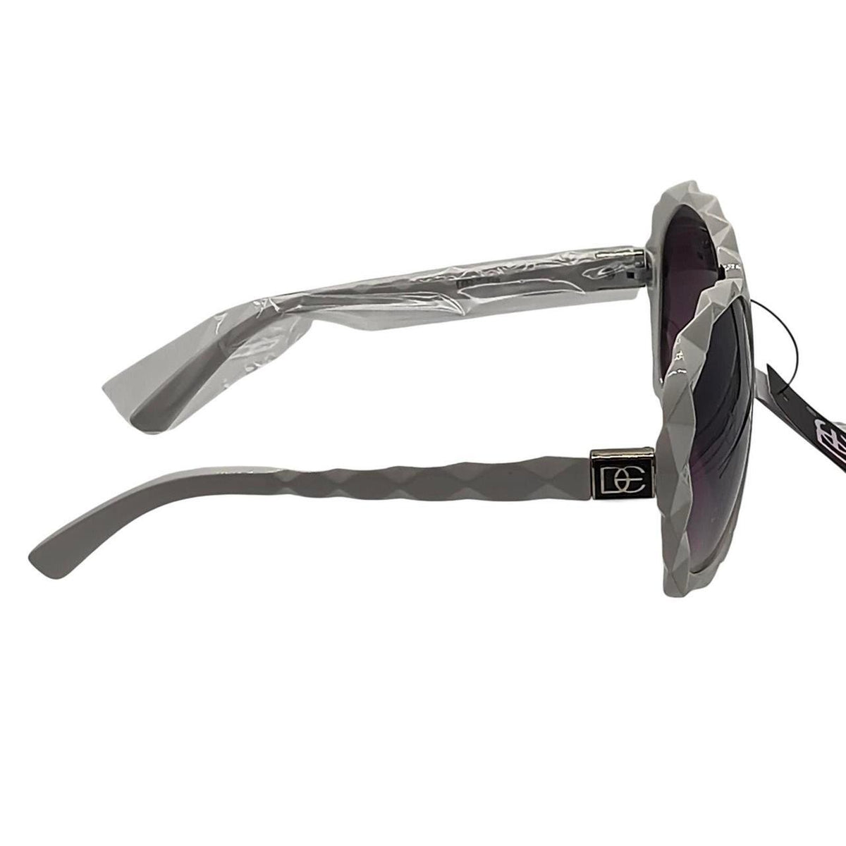404 White geometric sunglasses with purple gradient lenses - Danisak