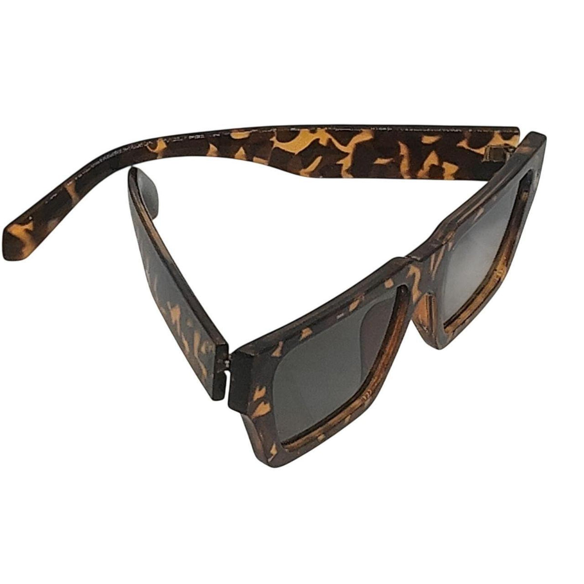 Chunky Tortoise Shell Geometric Sunglasses | Retro Indie Square Shades - Danisak