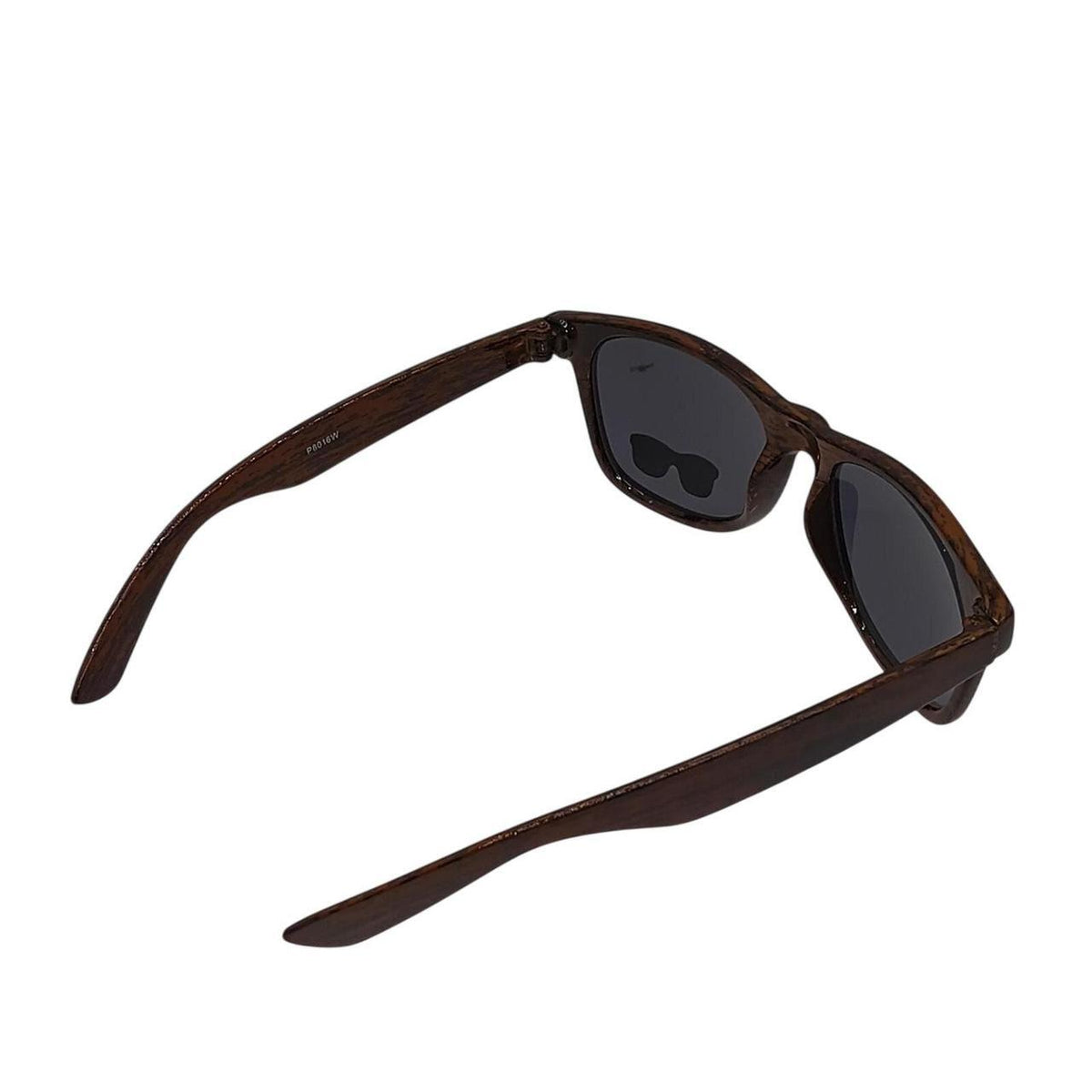 Brown wood grain sunglasses with dark gray lenses - Danisak