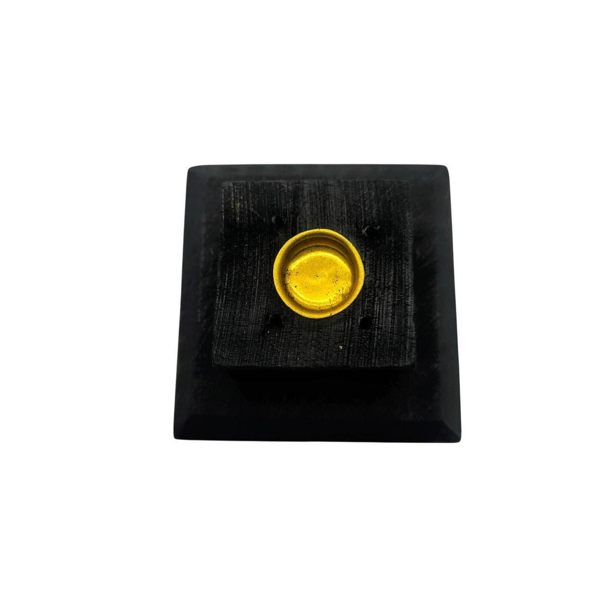Hand-Carved Black Wood Incense Burner Tower with Hamsa Hand Inlay - Fits Stick & - Danisak