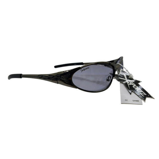 432 Black Xsport sunglasses with flame design on the arms - Danisak