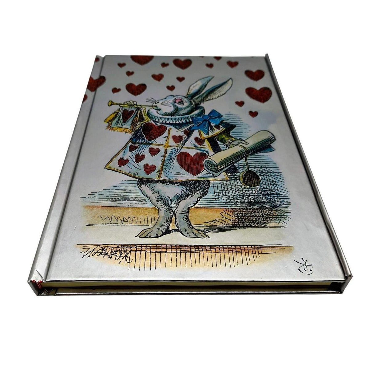 NewWithTags White Rabbit Alice in Wonderland Foil Stamped Journal with Magnetic - Danisak