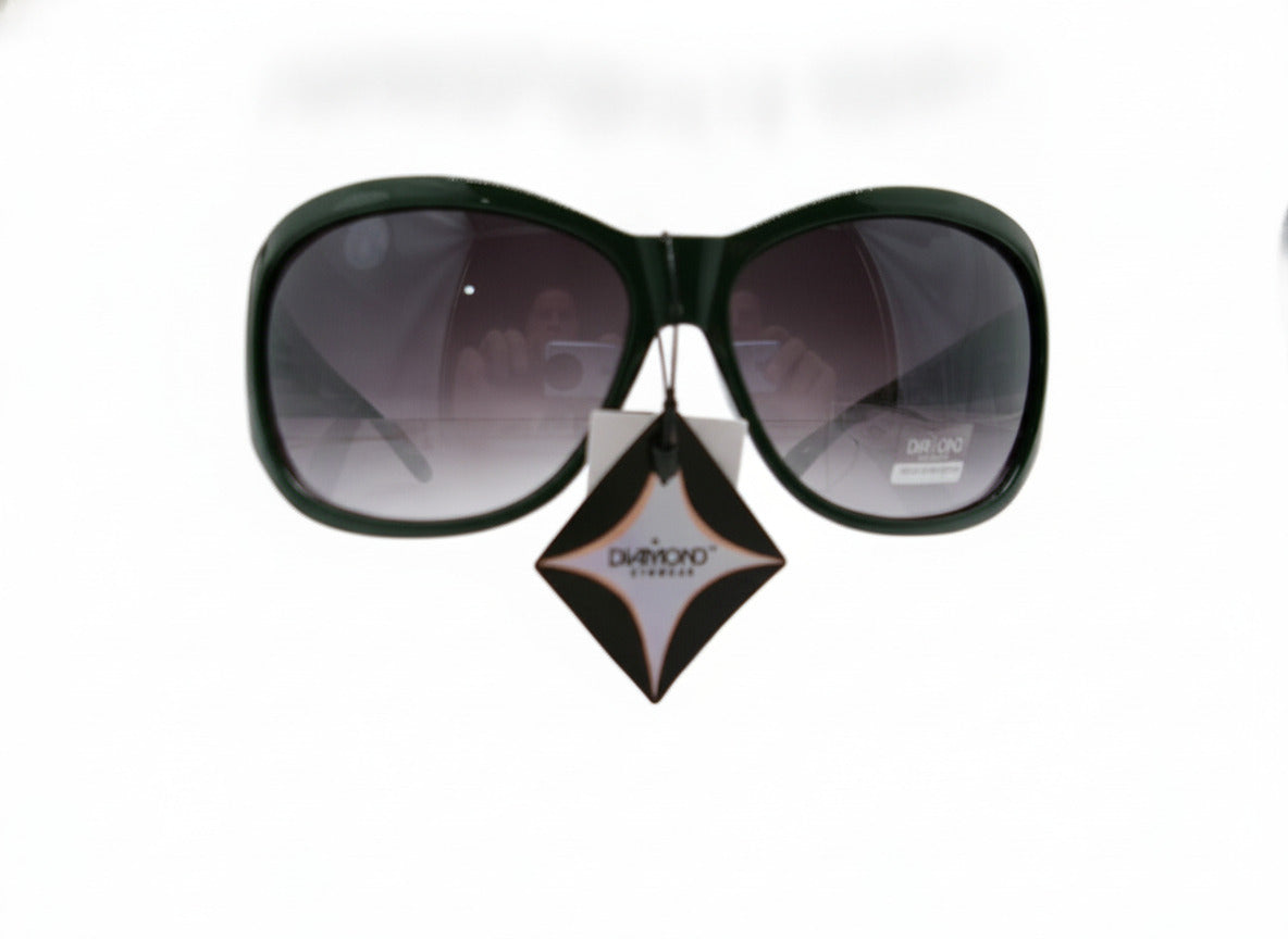 703 Diamond Eyewear Women's Green Floral Embellished Sunglasses - Danisak