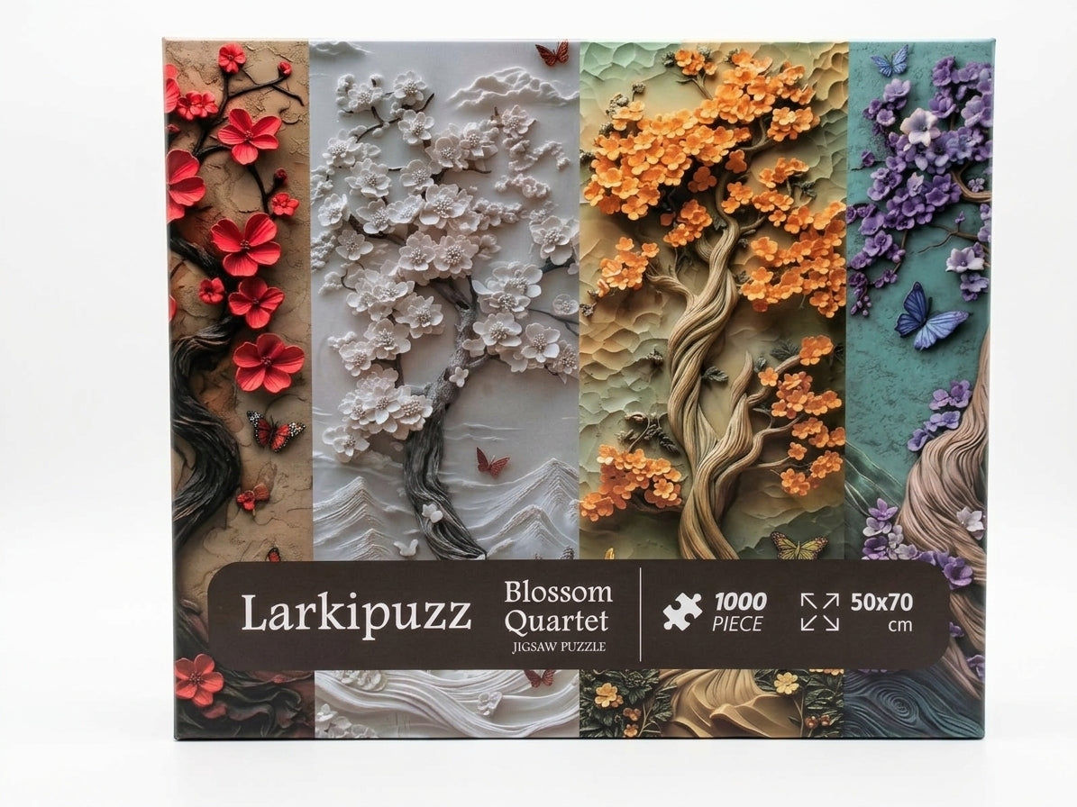 Larkipuzz Blossom Quartet 1000-Piece Jigsaw Puzzle