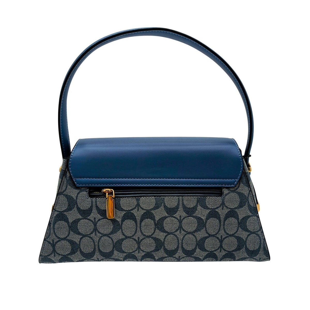 Blue 2-in-1 Monogram Satchel and Matching Wallet Set