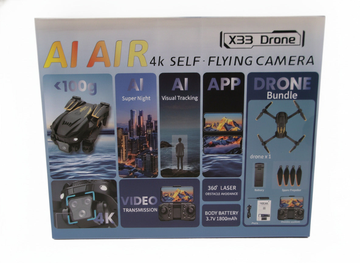 Dr1  X33 AI Air 4K Self-Flying Camera Drone with Dual Camera and Gesture Control