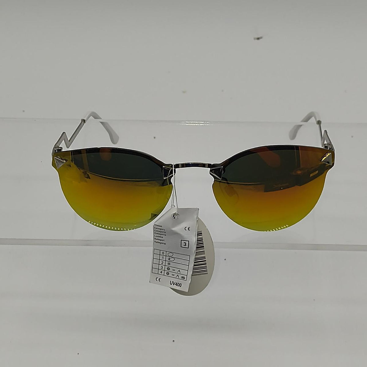 #133   Yellow mirrored sunglasses with silver frame #summer #retr - Danisak
