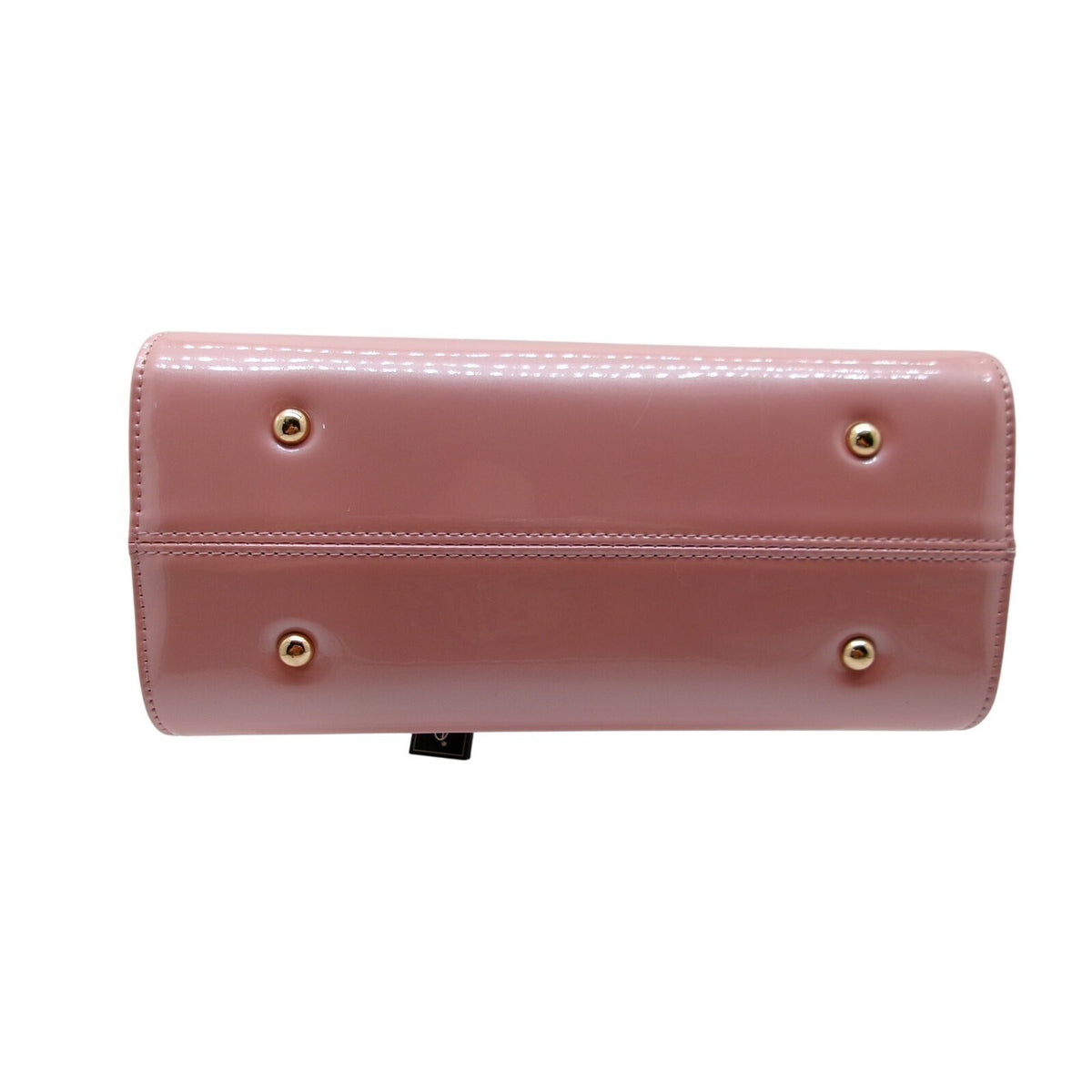 La Terre Mauve Pink Patent Leather Top Handle Bag