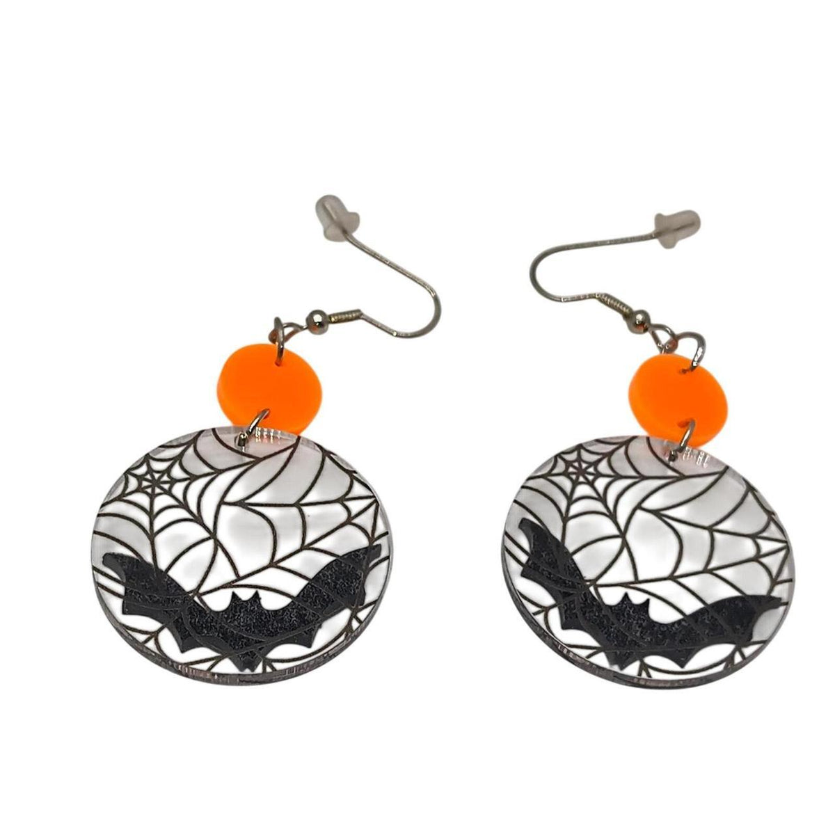 Unbranded Halloween Themed Bat and Spiderweb Earrings Set - Lightweight Multi-色,