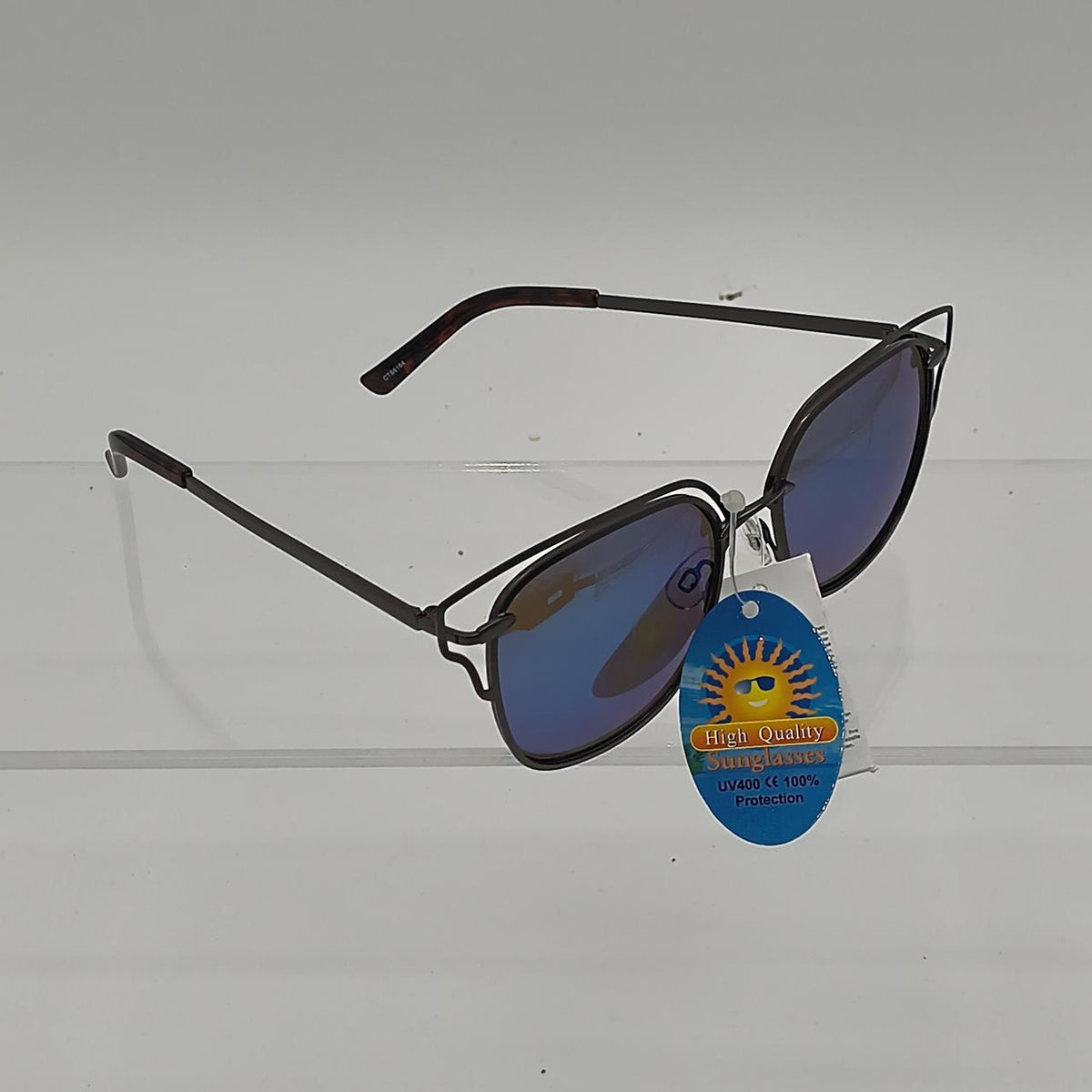 #140   Brown & blue sunglasses with blue lenses #sunglasses #summer - Danisak
