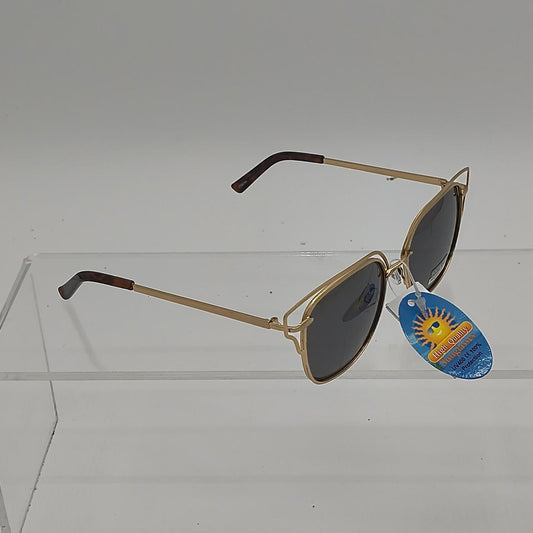 #119   Gold metal frame sunglasses with gray lenses #metal #gold - Danisak